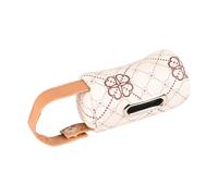 Flamingo Vito Dispenser In Cuoio Per Sacchettini Igienici Con Cerniera Beige