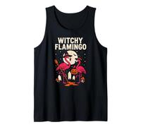 Flamingo Witchy Flamingo Fun da Donna Spooky Pink Canotta