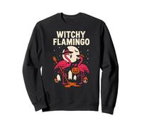 Flamingo Witchy Flamingo Fun da Donna Spooky Pink Felpa