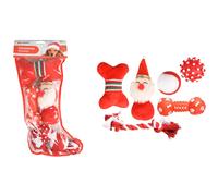 FLAMINGO XMAS CANE CALZA REGALO (6 GIOCHI ALL'INTERNO)
