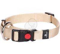 FLAMINGO CANE COLLARE IN NYLON "ZIGGI" 15 MM X 30-45 CM BEIGE