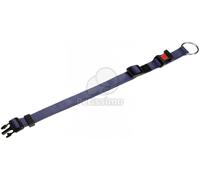 FLAMINGO CANE COLLARE IN NYLON "ZIGGI" 15 MM X 30-45 CM GRANITO AZZURRO