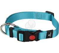 FLAMINGO CANE COLLARE IN NYLON "ZIGGI" 20 MM X 40-55 CM TURCHESE