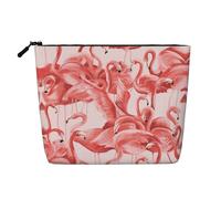 Flamingo1 - Trousse per trucchi da donna, portatile, per cosmetici, trousse da viaggio, capiente, Nero , Taglia unica