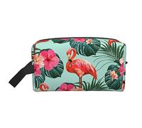 Flamingos And Flowers 1 - Organizer da viaggio per cosmetici, grande capacità, portatile, per donne e ragazze