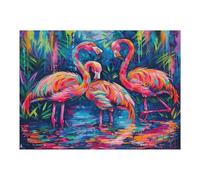 Flamingos And Flowers Puzzle 500 Pezzi Intelligenza E Logica Vibrant Flamingos Gioco Educativo Sfida Per Ragazzi E Adulti Rompicapo Relax Per Serate Familiari 500 PCS