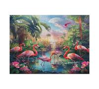 Flamingos And Flowers Puzzle 500 Pezzi Sfida Rompicapo Difficile Vibrant Flamingos Rompicapo Per Esperti Stimolo Intellettuale Esercizio Mentale Regalo Per 500 PCS