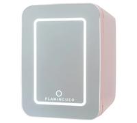 Flamingueo Frigorifero Piccolo 10L - Mini Frigo Specchio e LED, 12V/220V, Mini Frigo da Camera, Frigo da Ufficio, Raffreddamento e Riscaldamento