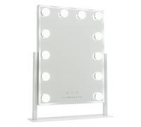 Flamingueo Specchio Trucco con Luci - 12 LED - 3 Modi di Luce - Intensità Regolabile - Controllo Tattile - Posizione Regolabile - Vanity Mirror - Bianco - 36,5x7,5x47,5cm
