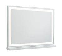 Flamingueo Specchio Trucco con Luci - Striscia LED - 3 Modi di Luce - Intensità Regolabile - Controllo Tattile - Vanity Mirror - Bianco - 58x12x43cm