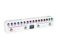 FLAMMA FB200 Pedale multi-effetti per bassi intelligenti con 40 preset modelli da 10 AMP 10 simulazioni CAB 9 slot IR 40 stili ritmici, 5 mod, 5 riverbero, sintonizzatore, controllo APP, registrazione