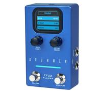 FLAMMA FF02 Drum Machine - Pedale per chitarra, 121 scanalature per batteria, 11 generi musicali, Tap Tempo, ritmi personalizzabili, I/O stereo per uso live e studio