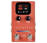 FLAMMA FF03 Pedale Looper Drum Machine, pedale looper per chitarra con indicatori LED, registrazione 160 min, 121 groove per batteria, 40 slot per loop, annulla/ripeti, dissolvenza in uscita, modalità