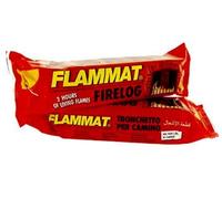 FLAMMAT Tronchetto per Camino, Accendi Fuoco, Rosso, 1 kg, 2 Ore di Fiamme