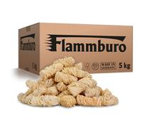 FLAMMBURO (5 kg = circa 400 pezzi) lana di legna per caminetti, stufe e barbecue - accendino ecologico, accendino per caminetto, accendino per barbecue, accendino in lana di legno