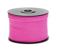 Flandria - Bobina di Risse Rosa Fluo, Polipropilene Intrecciato, Diametro 1,5 mm, Lunghezza ± 200 m, 425RS