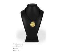 Flandrischer Treibhund - Placcato Oro Collana Con Dem Immagine di Un Cane Artdog