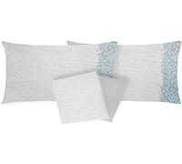 Flanella 100% di puro cotone Completo letto MATRIMONIALE due 2 piazze lenzuola sopra + lenzuolo sotto con angoli + 2 federe ZUCCHI BASICS (Nifty col 3)