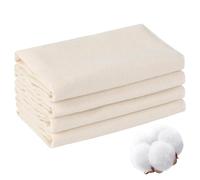 Flanella di cotone organico per olio di ricino 4pcs 16x7in riutilizzabile olio di ricca flanella di cotone organico assorbente morbido per addome, fegato, articolazioni e altro