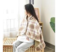 Flanella Quadri Scialle Coperta Caldo Soffice Pile Foderato Maglione Poncho Wrap
