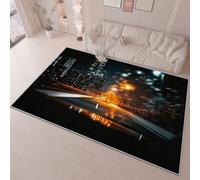 Flanella Tappeto Realistico Fotografia Scena Notturna Morbido Lavabile, Buio Pelo Corto Decorazione Della Stanza, 140 x 200 cm Salotto Antiscivolo Tappeto per Camera Sala Pranzo