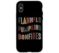 Flanelle Zucche Falò Hayride Maglioni Custodia per iPhone X/XS