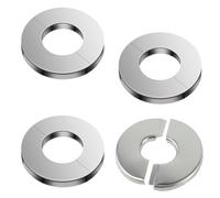 Flange divisibili autoadesive da parete, copertura per tubi in acciaio inossidabile, piastra collare rotonda rosone per rubinetto per doccia da 42mm di diametro esterno, cucina, tubi del WC