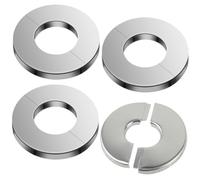 Flange divisibili autoadesive da parete, copertura per tubi in acciaio inossidabile, piastra collare rotonda rosone per rubinetto per doccia da 62mm di diametro esterno, cucina, tubi del WC