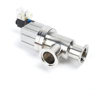 Flange SS304 valvole pneumatiche DC24V AC220V valvole angolari pneumatiche a L valvole angolari con tenuta a soffietto for alto vuoto(KF25 1025g,DC24V)