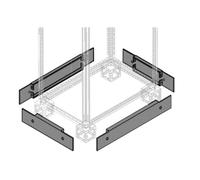Flange zoccolo Abb per quadri L300mm in acciaio 2 pezzi PPFM1030