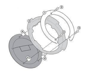Flangia BF55 TANKLOCK Per Voge Brivido 300 R 2021/2023 GIVI - UN: UN