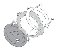 Flangia BF66 TANKLOCK per CFMoto Multiterrain 650 MT 2021/2023 GIVI - UN: UN