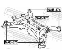 Flangia carburatore anteriore NAB-375 FEBEST per NISSAN MURANO I