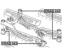 Flangia carburatore anteriore VWAB-043 FEBEST per VW PASSAT B7 PASSAT B7 Variant