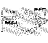 Flangia carburatore Assale anteriore inferiore NAB-276 FEBEST per NISSAN RENAULT