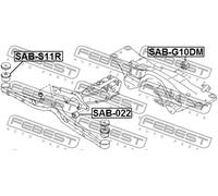 FEBEST Supporto Corpo Assale Posteriore Centrale per Subaru Forester Sg 2.0 AWD