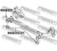 Flangia carburatore Assale posteriore Dx RNAB-017 FEBEST per RENAULT LAGUNA III