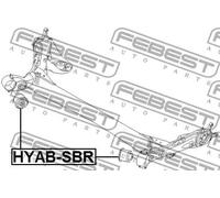 FEBEST Supporto Corpo Assale Posteriore per Hyundai i10 Ba Ia 1.0 Kia Rio III Ub