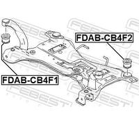FEBEST Supporto Corpo Dell'Asse Posteriore Inferiore per Ford Kuga i Da _ Hcp Dp