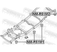 Flangia carburatore Assale posteriore inferiore NM-R51M2 FEBEST per NISSAN