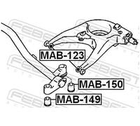 Flangia carburatore Assale posteriore MAB-150 FEBEST per MITSUBISHI SPACE WAGON