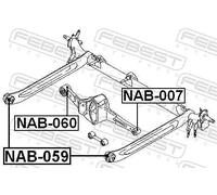 FEBEST Supporto Corpo Asse Posteriore Per Nissan Almera Tino V10 N16
