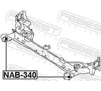 Febest Boccole Asse Culla Posteriore NAB-340 per Nissan Leaf