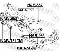 Flangia carburatore Assale posteriore NAB-358 FEBEST per NISSAN JUKE