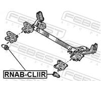 Febest Boccole del corpo dell'asse posteriore per Renault Thalia II