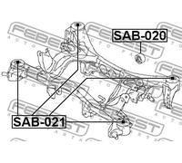 Flangia carburatore Assale posteriore SAB-021 FEBEST per SUBARU LEGACY IV