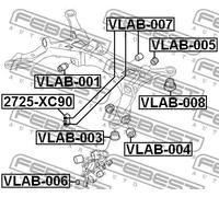 Flangia carburatore Assale posteriore superiore VLAB-005 FEBEST per VOLVO V70 I