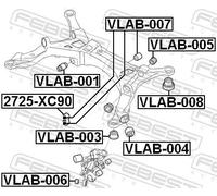 Flangia carburatore Assale posteriore VLAB-008 FEBEST per VOLVO V70 I S80 I