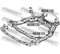 Flangia carburatore centro MZAB-135 FEBEST per MAZDA 6 Tre volumi 6 Hatchback