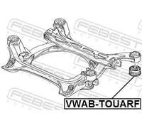 Flangia carburatore inferiore VWAB-TOUARF FEBEST per VW AUDI